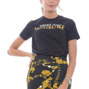 Versace Jeans Couture T Shirt donna LOGO CHAIN ORGANIC COTTON