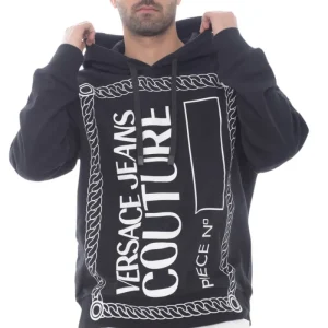 Verscace Jeans Couture felpa uomo logo peace number