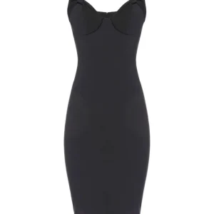 Elisabetta Franchi abito donna in crepe con fiocchi in raso