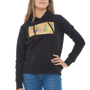 Versace Jeans Couture felpa donna con stampa glitter e logo multicolore
