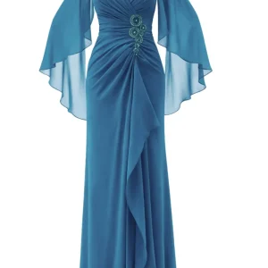 Allure Evening Abito Donna lungo con drappeggio in vita