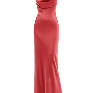 Allure Evening Abito Donna lungo scollo blusato