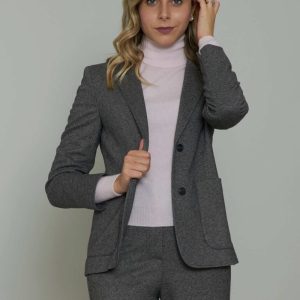 19.70 Giacca Donna con righe ad effetto gabardina