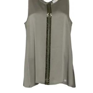 Via delle Perle Top Donna smanicato con paillettes