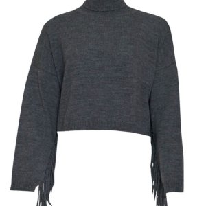 Vicolo dolcevita donna crop con frange