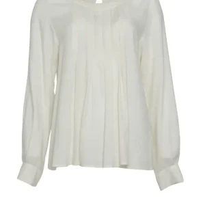 Zhelda blusa donna con dettaglio pieghe