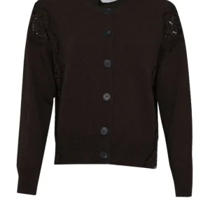 Vicolo cardigan donna con inserto in pizzo